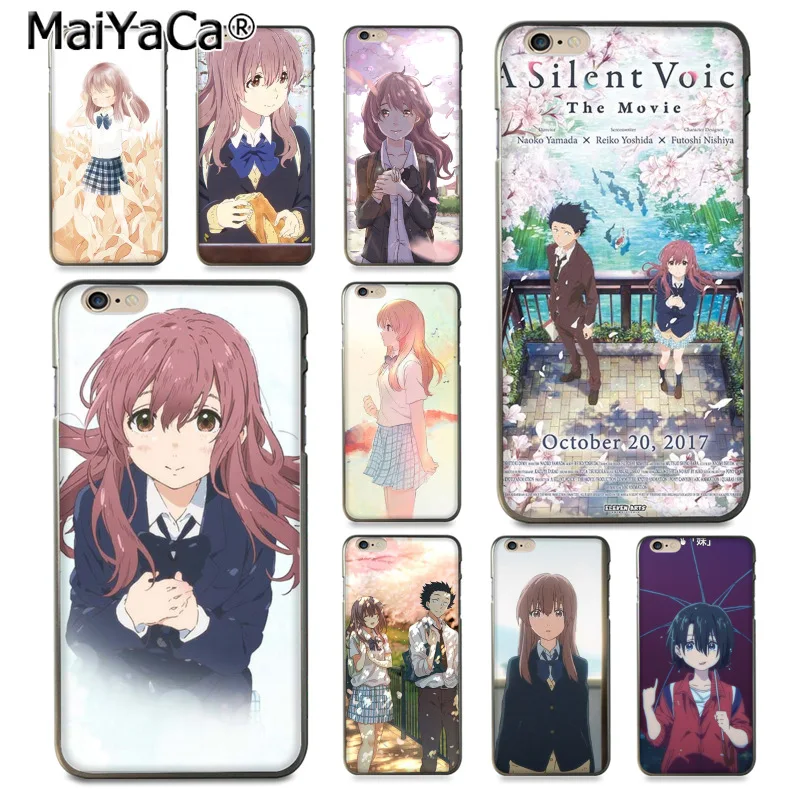 

MaiYaCa A Silent Voice Anime Ultra Thin Cartoon Pattern Phone Case for iPhone 8 7 6 6S Plus X 10 5 5S SE 5C Coque Shell
