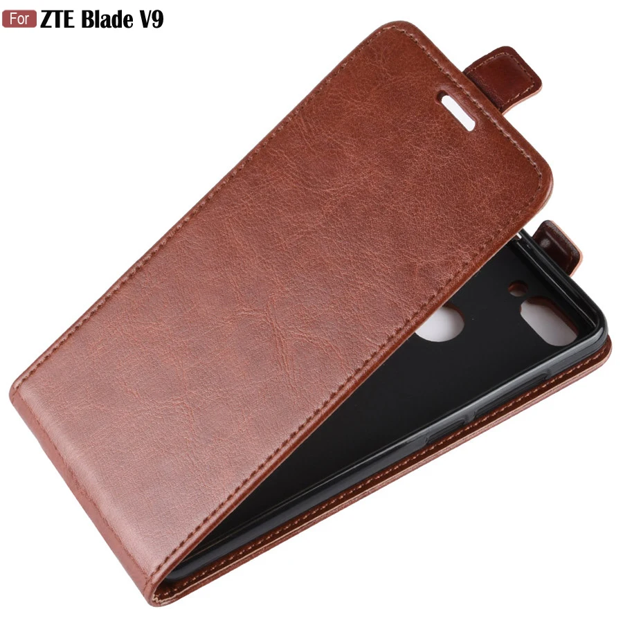 

JFVNSUN For ZTE Blade V9 Case 5.7" Retro Leather Silicone Card Slot Vertical Protective Flip Case For ZTE Blade V9 Cover Fundas