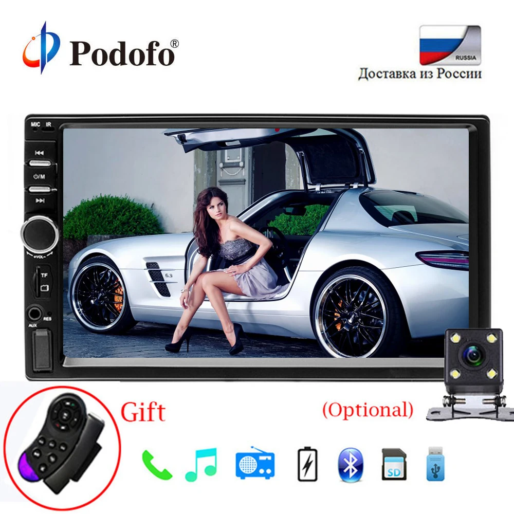 Podofo 2 Din Car font b Radio b font Autoradio Car Models 7 Touch Screen font