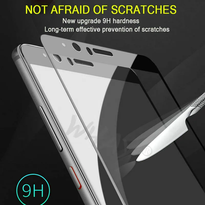 5D закаленное стекло для Huawei P8 Lite 2017 полное покрытие 9H круглый край телефона Flim Для