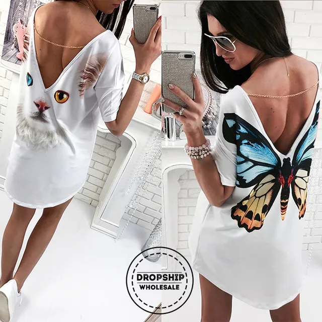 Best Price Cute Cat Sexy Butterfly Cover Up Beach Women Bikini Swimsuit Back Print Deep V Cover-ups Beachwear Body Suit Cover Up Dress XL Best Price Cute Cat Sexy Butterfly Cover Up Beach Women Bikini Swimsuit Back Print Deep V Cover-ups Beachwear Body Suit Cover Up Dress XL