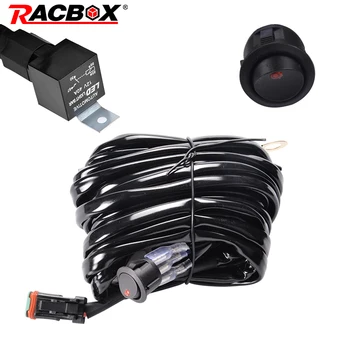 

LED Work Light Bar Wiring Harness Relay Cable Switch Kit DT Plug For 300w 240w 200w 180w 150w 120w 72w 4 12 20 22 32 42 52 inch