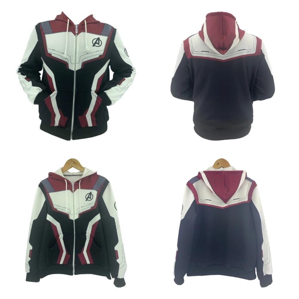 Avengers Endgame Cosplay Hoodies 3D Pullover Sweatshirt Quantum Realm Costumes Sweatshirt Hoodies Zipper