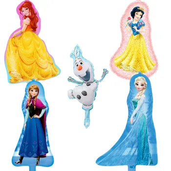 

Mini Belle Aurora olaf Elsa Anna Princess foil Balloon 30pcs/lot Baby shower ball happy Birthday Party Decorations kids globos