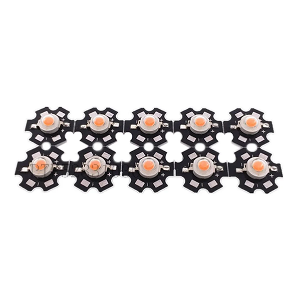 

50pcs/lot 1w/3w/5w full spectrum led grow chip , led grow lights ,broad 400nm-840nm led diode for indoor Not PCB/with PCB star