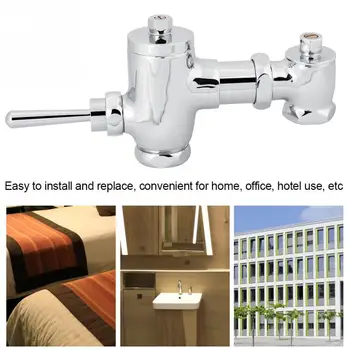 

Durable Manual Flush Valve Brass Flushing Valve Toilet Flush Valve Office Hotel Bathroom Toilet Hand Pressing Flushing Tool
