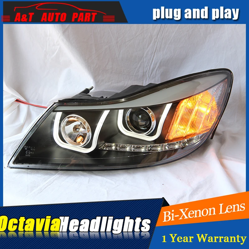Car Styling LED Head Lamp for Skoda Octavia led headlights 2010 2012