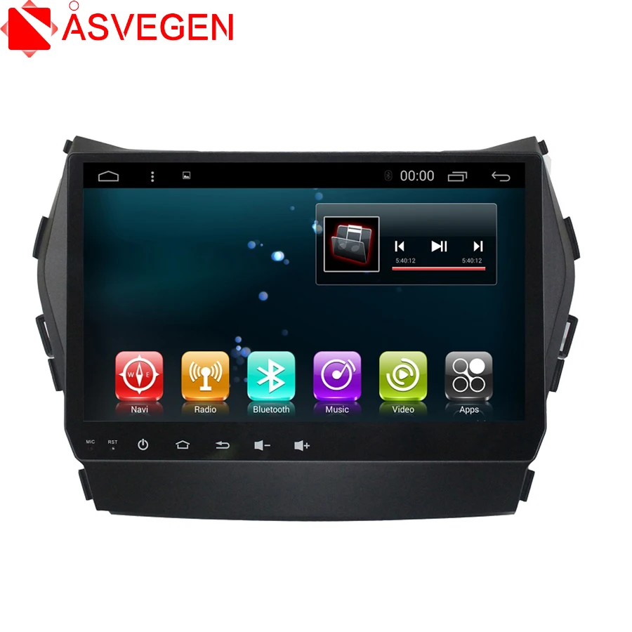 

Asvegen Quad Core 9'' Android 7.1 2G+32GB Car Radio Wifi GPS Navigation Multimedia Player For HYUNDAI Santa Fe IX45 with Canbus