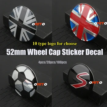 

Car Styling Epoxy Sticker 52MM 5.2CM Wheel Cap Decal Label Car Logo Emblem Auto Accessory Dust-proof For R52 R55 R56 R57 R58 R59