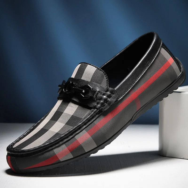 

Prowow 2019 New Men Casual Shoes Loafers Men Shoes Quality Split Leather Shoes Men Flats Hot Sale Moccasins Shoes