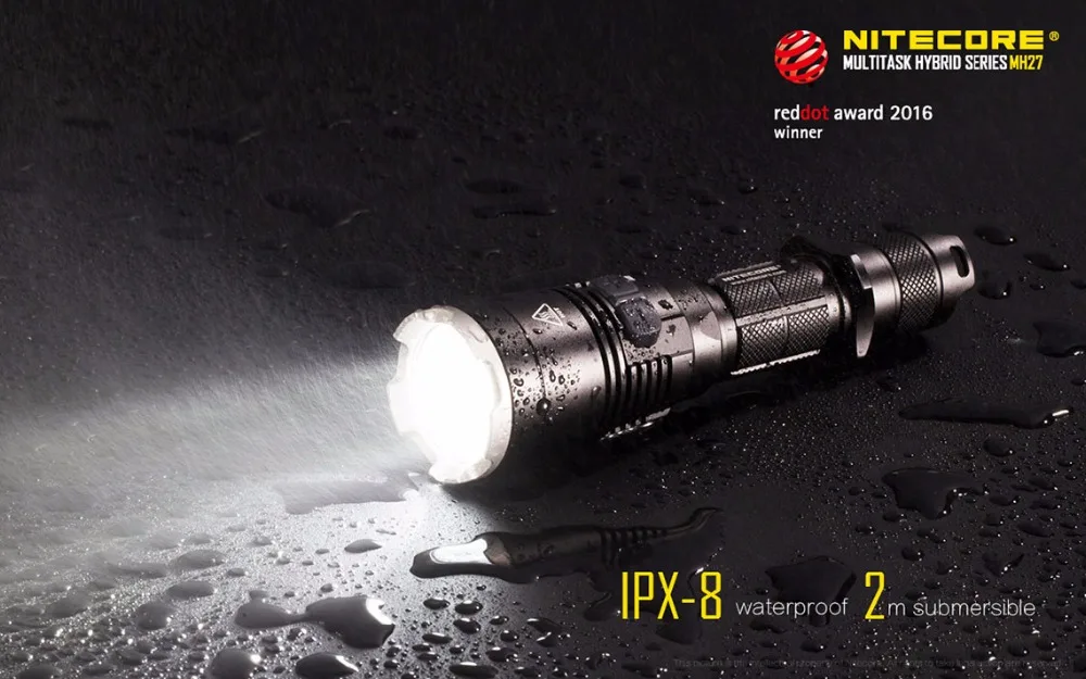 NITECORE MH27 USB Перезаряжаемый фонарик комплект CREE XP-L HI V3 Макс 1000 люмен ручной фонарь луч бросать 462 м тактический фонарь Факел