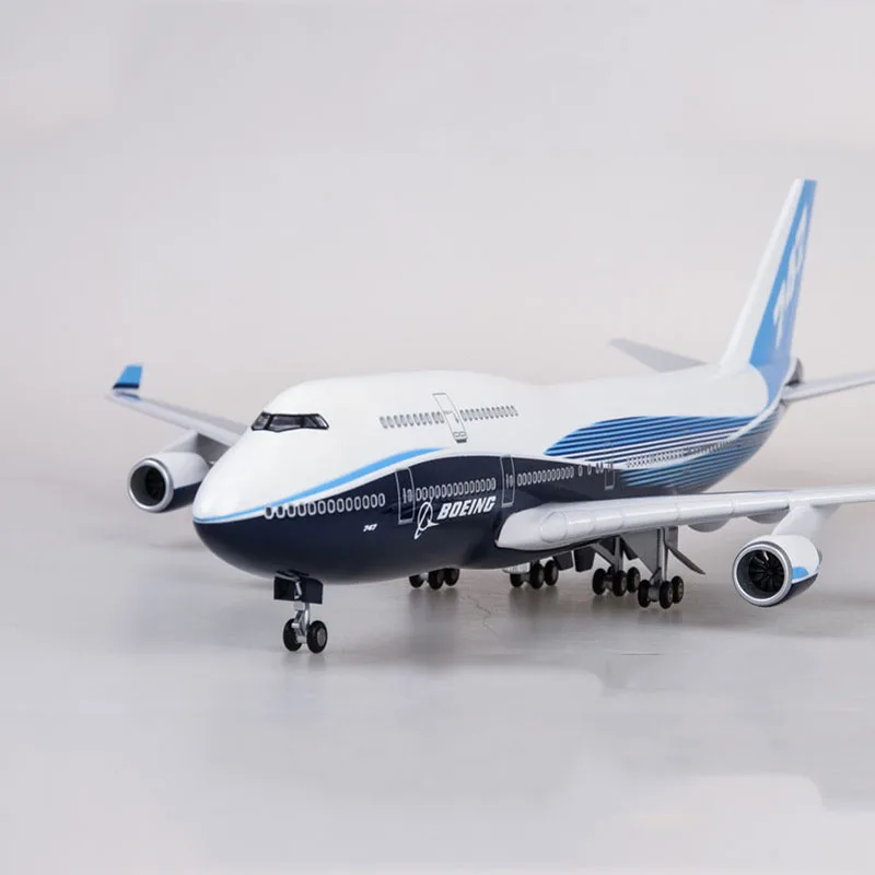 В наличии 47 см 1/150 Масштаб литья под давлением модель самолета Boe 747 Высокое