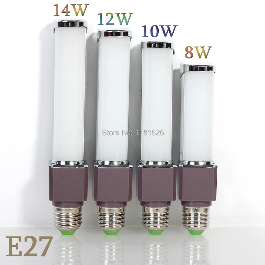 

High Brightness E27 8W/10W/12W/14W SMD5730 LED Horizontal Plug Light Spot Light White/Warm White AC85-265V LED Bulb Lamps