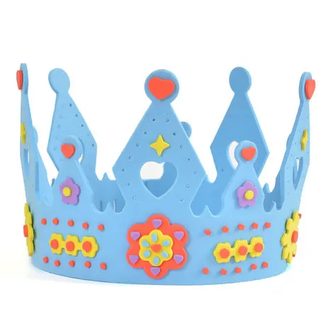 8 patterns Children DIY EVA crown sticker toys Kids Child handmade Kindergarten craft learning educational toy