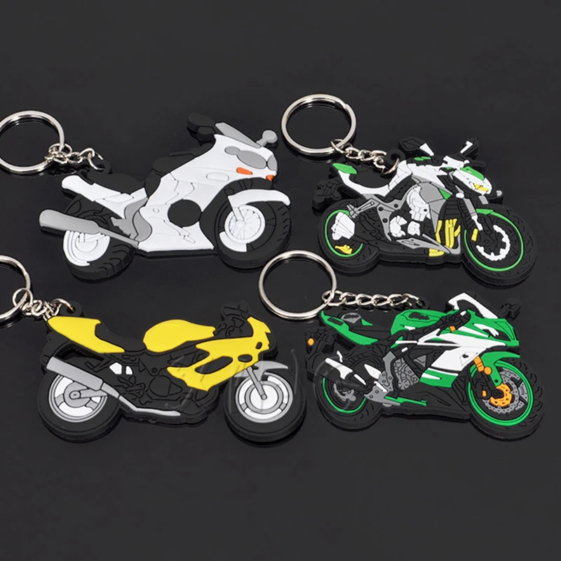 Модель мотоцикла резиновый брелок для ключей Yamaha Kawasaki Suzuki BMW Honda GSX R VR 46 аксессуары