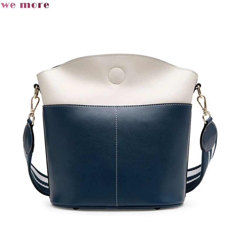 

we more Women's Bucket Simple Leisure Soft Handle Closed Mode Interior Zipper Pocket Pure Color Pattern Women's Handbags
