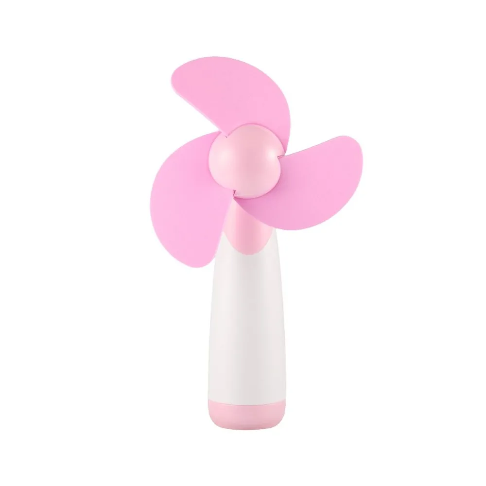 

Compact Size Portable Handheld Mini Fan Super Mute Summer Cooling Fan Powered By Two AA Batteries Color Random