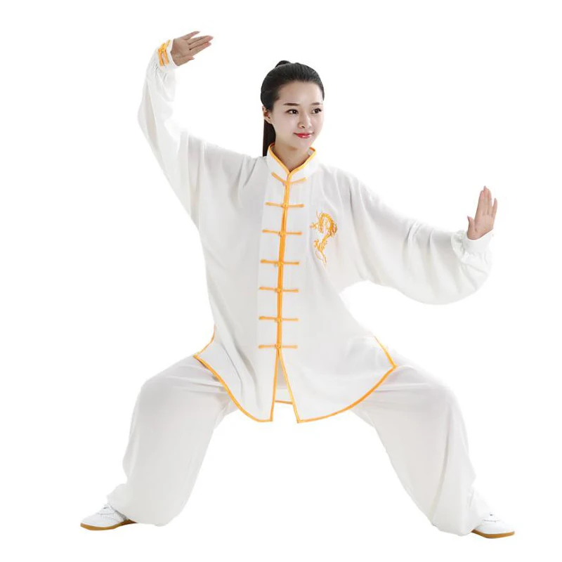 Sztuka walki jednolite kombinezony Kung Fu z długim rękawem Tai Chi odzież chińskie tradycyjne ludowe Taiji spacery na świeżym powietrzu rano Sprots