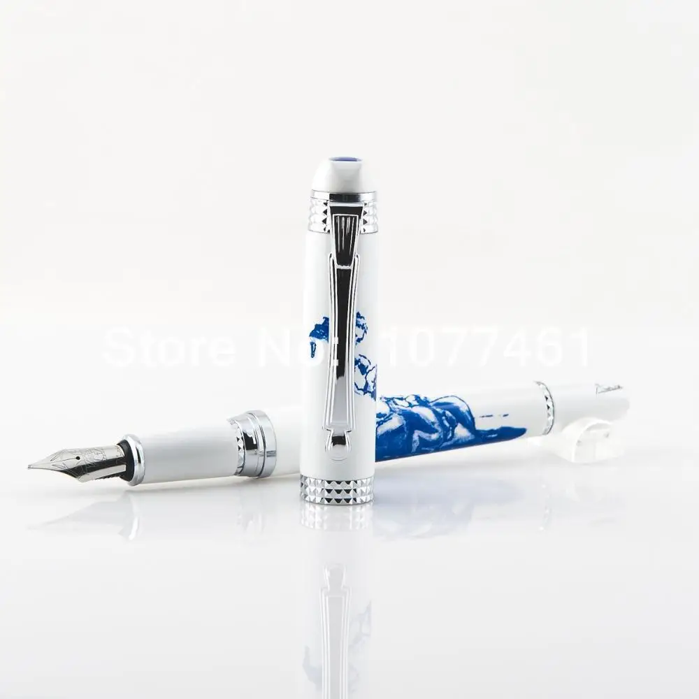 Free shipping Picasso fountain pen 926 classical Black and gold fountain pen white ink pen with