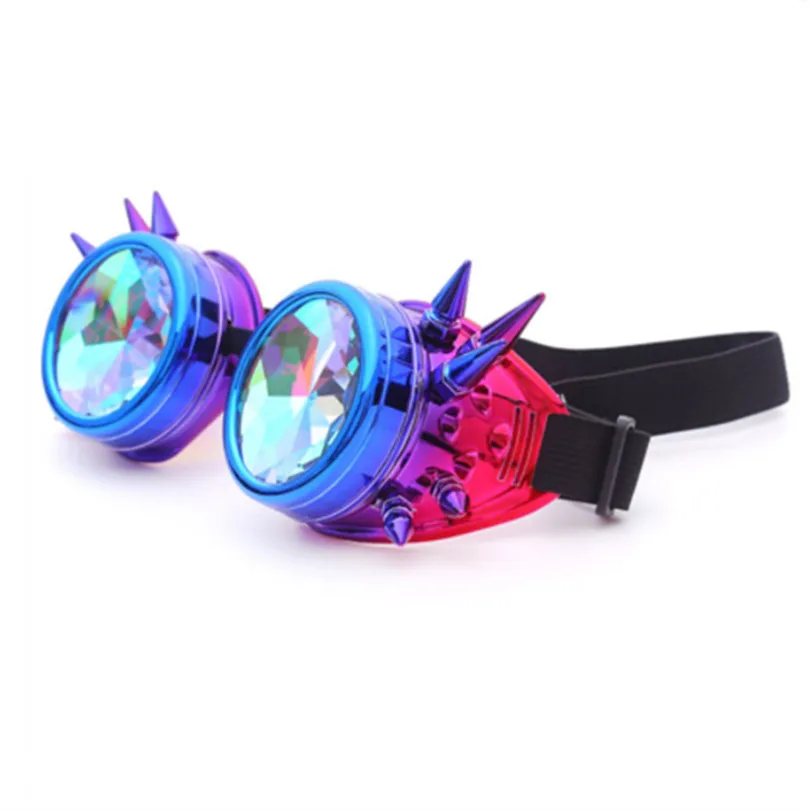 

Unisex Steampunk Sunglasses Goggles Men Women Gothic Holographic Rave Festival Cosplay Party Glasses Kaleidoscope Glasses