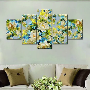 

White Jasmine Flowers Painting Canvas Print Wall Art Picture for Bedroom Nursery Wall Decor Flower Home Decorations Dropshipping