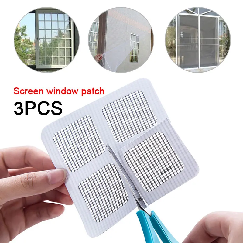 

Door Patch Window Repairing Paste Universal 3pcs Polyurethane Mesh Insect Net Summer Mesh Screen Paste Mesh