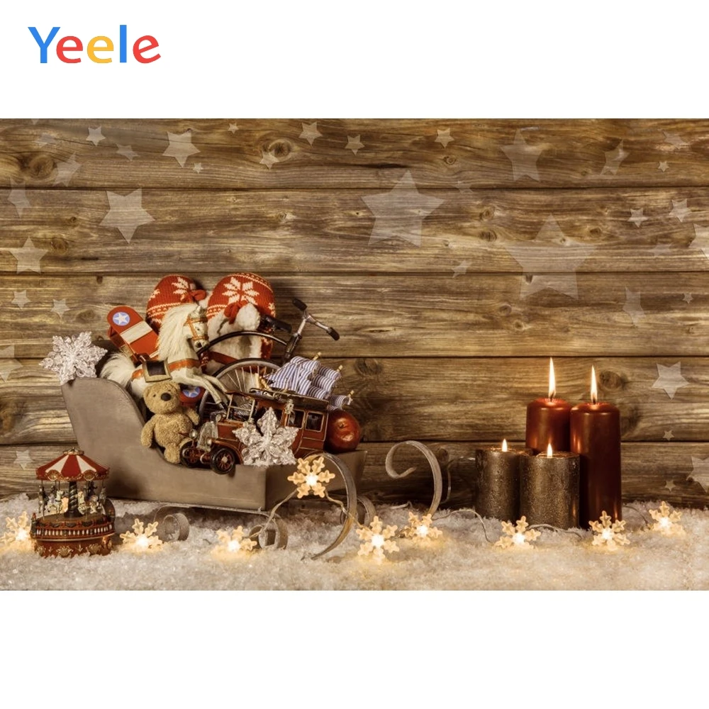 Виниловый Фотофон Yeele для фотостудии с рождественской вечеринки деревянная