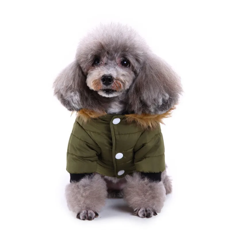 Thickening Winter Warm Coat Jacket Four Legged Jumpsuit Costume For Small Dogs Bichon Yorkshire Pet Clothing Warm Coats Jackets