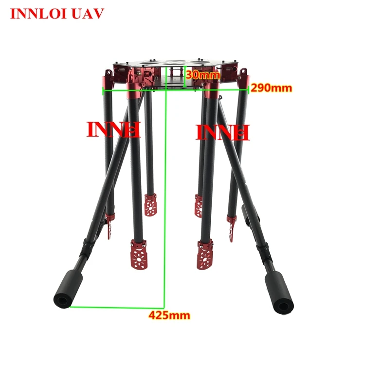Складной гексакоптер из углеродного волокна с колесной базой 920 мм для аэрофотосъемки, промышленный Дрон [INNLOI UAV]