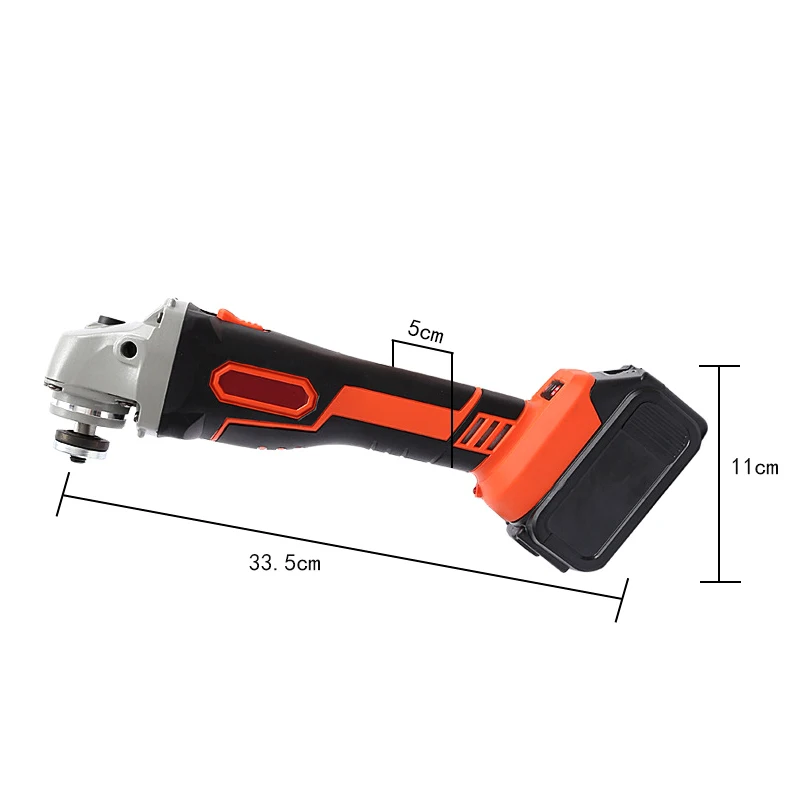 21 в Беспроводная бесщеточная шлифовальная машина с 3.0Ah перезаряжаемая литий-ионная батарея 100 мм Угловая шлифовальная машина для резки комплект