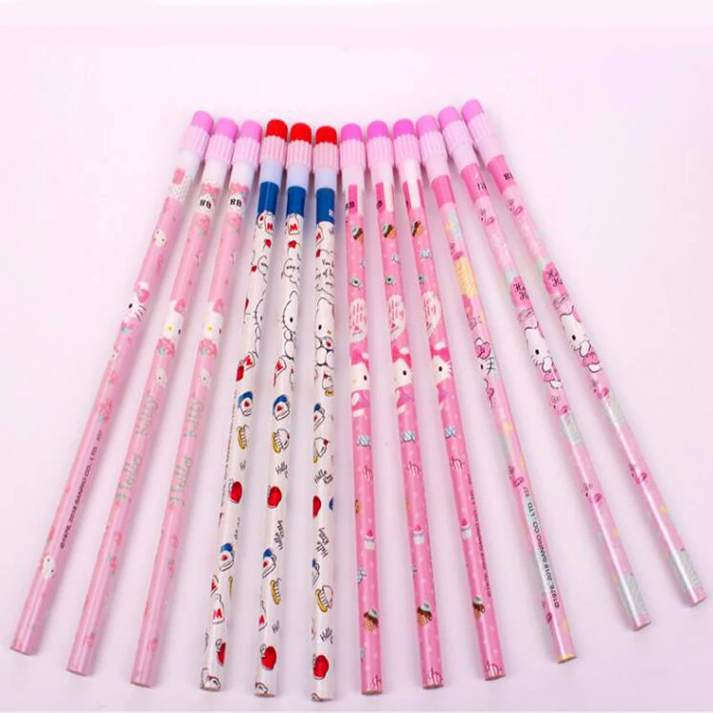 5 шт. экологичный профессиональный карандаш HB Kawaii HelloKitty офисные школьные