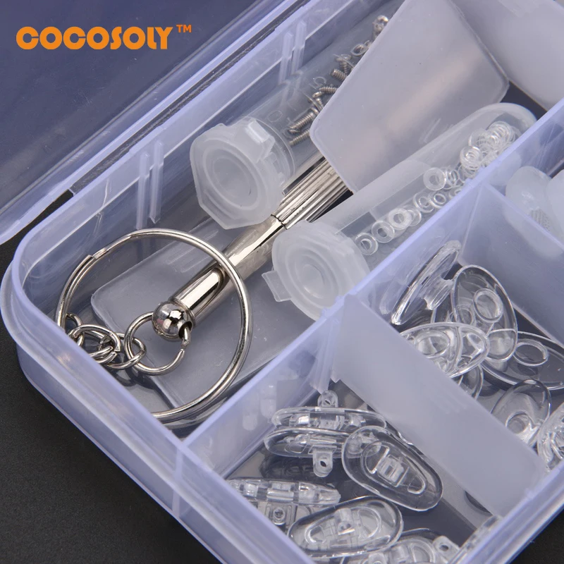 

Eyeglass Sun Glasses Nose Pad Optical Watch Screwdriver Repair Screws Nut Tool Assorted Kit With Box
