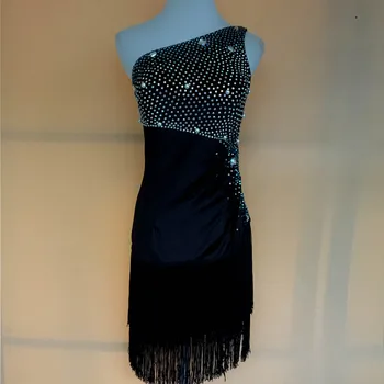 

New style latin dance costume sexy stones tassel latin dance dress for women latin dance competition dresses A64 S-4XL