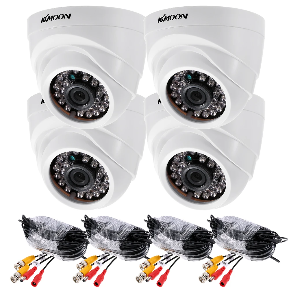 KKmoon 4 шт. 960 P AHD Камера Наборы 1/2. " CMOS Купол ИК CCTV камера 24 шт. инфракрасные лампы ночного видения системы видеонаблюдения