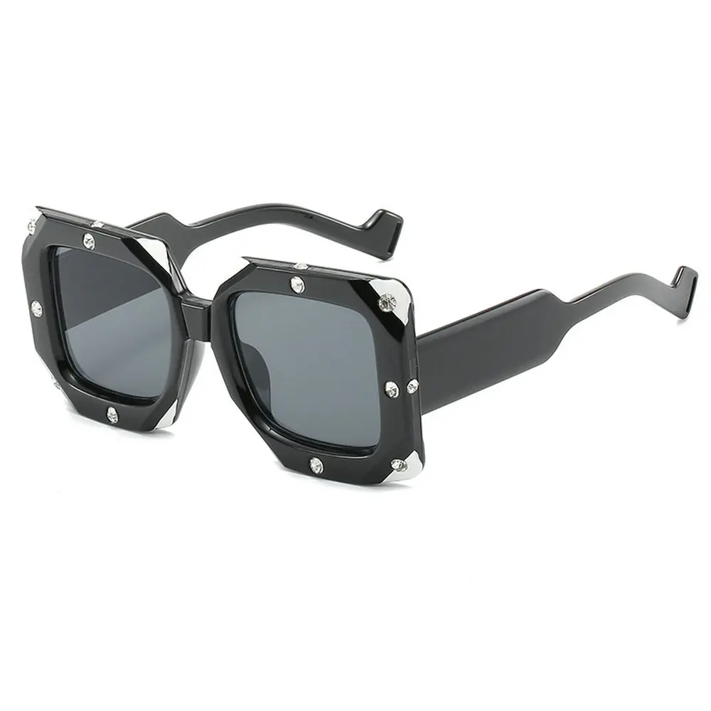 MINCL Brand Designer Big Frame Square Diamond Sunglasses Women Men Vintage Oversized 2019 Female Male Shades UV400 NX | Аксессуары для