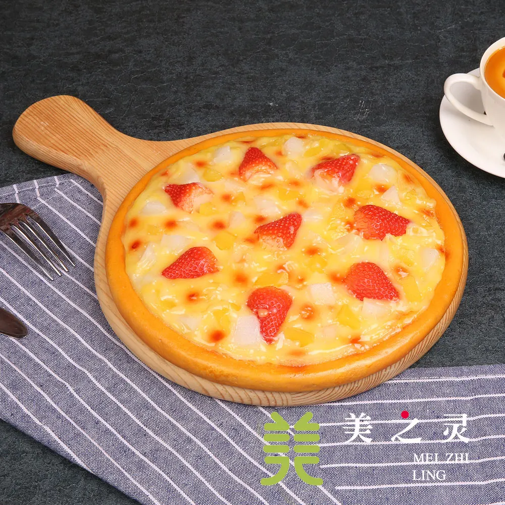 

Imitation Strawberry Coconut Fruit Pizza Model Dishes Front Desk Display Mold Handicraft Artificial Prop Table Ornaments Display