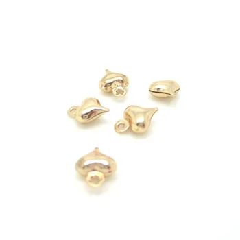 

20PCS 6x8MM 24K Gold Color Plated Heart Pendant Charm for DIY Jewelry Making Finding Accessories