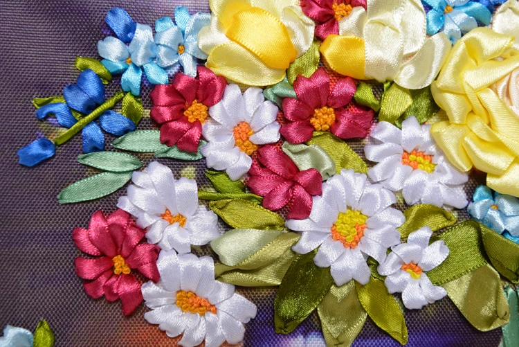 DIY 3D Цветочная живопись легкая лента вышивка ручной работы Рукоделие Вышивка крестом Набор домашних аксессуаров подарок другу