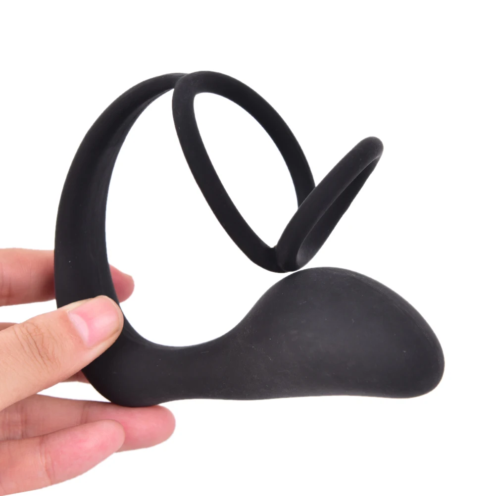 1 шт. Силиконовый анальный массажер простаты G Spot секс игрушки кольцо для пениса