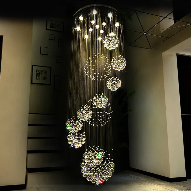 Modern Semiflush Mount 35w Led Crystal Chandelier Ceiling D80 H300cm Modern Semiflush Mount 35w Led Crystal Chandelier Ceiling D80 H300cm Chandeliers Warm White