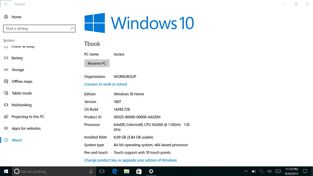 Teclast X3 Plus 2 in 1 Tablet PC 11.6 inch Windows 10 Intel Celeron N3450 Quad Core 1.1GHz 6GB RAM 64GB eMMC Bluetooth Dual Cameras