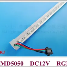5050 RGB светодиодный жесткий полосатый свет для бара RGB светодиодный свет шкафа жесткие полосы лампы SMD 5050 DC12V 14 W 100 см 60 Светодиодный FedEx