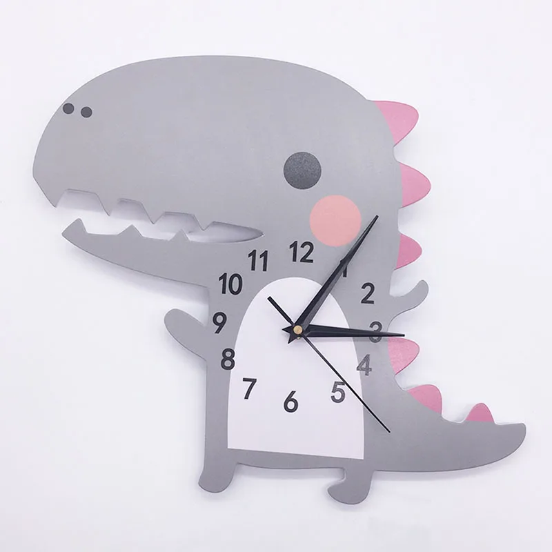 Динозавр мультфильм детская комната гостиная бесшумные DIY настенные часы с облаком воды аксессуар капля вырезать настенные часы
