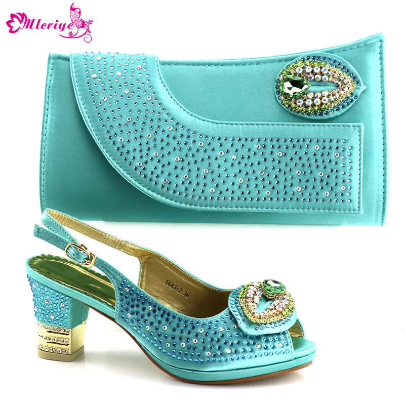 

5683-2 High Quality African Woman Shoes And Bag Set Latest Italian Shoes And Bags To Match Set Super High Heel Shoes