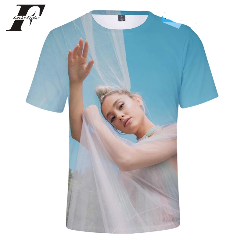 

2019 Ariana Grande 3d t shirt women summer Casual tshirt Harajuku hit hop t-shirts Plus Size Short Sleeve Clothes