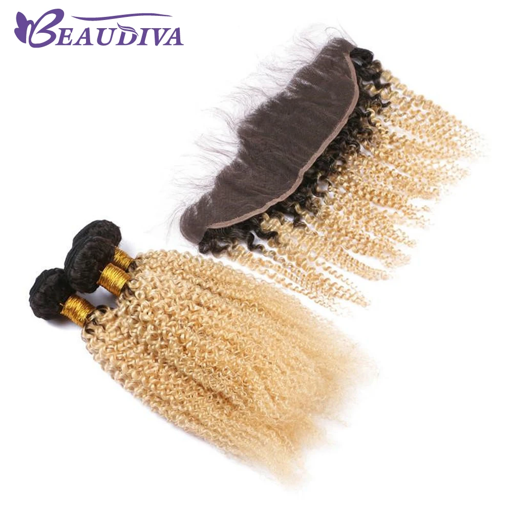 BEAUDIVA Pre-Colored Ombre Color T1B/Purple Brazilian Body Wave 3 Bundles With Lace Frontal Remy Human Hair Lace Closure brazilian-body-wave-hair-bundles-with-closure