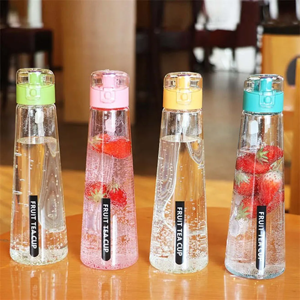 أزياء المحمولة البلاستيك زجاجات كبيرة قدرة الرياضة زجاجة المياه المتناثرة المرافق زجاجة الوجه