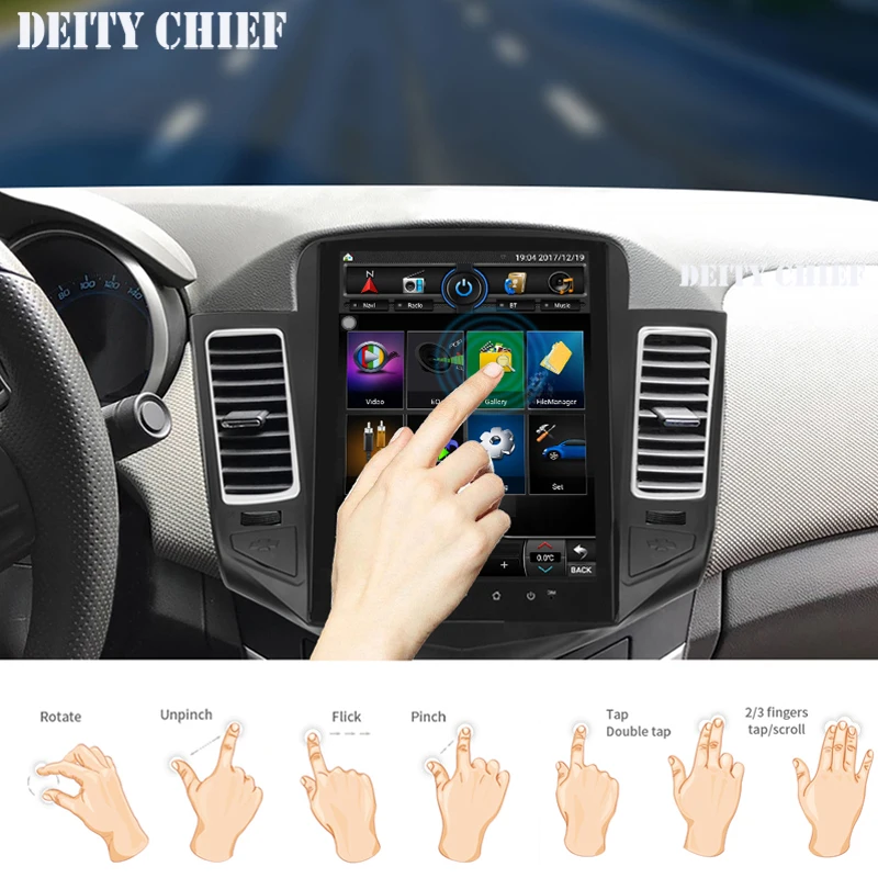 Flash Deal 8cores Android 8.1 Car Multimedia Player For Chevrolet Cruze 2006-2014 GPS Navigation Vertical screen 2