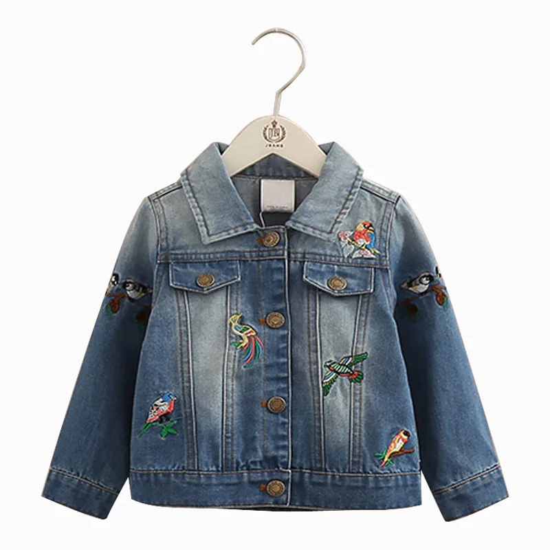 

New Autumn Girls Jacket Children Clothes Denim Jackets Long Sleeve Animal Pattern Kids Coats Child Outwear For Girls 3-10 Years