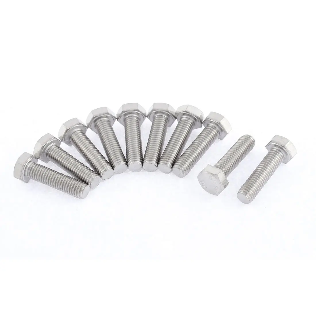 

M8 x 30mm Fully Threaded Stainless Steel Hex Head Screw Bolt 10 Pcs